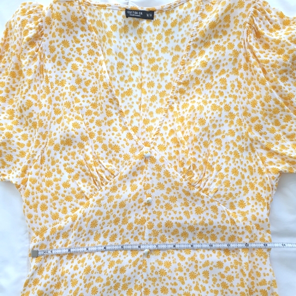 Cotton On yellow floral summer dress, size 4 - Picture 7 of 8